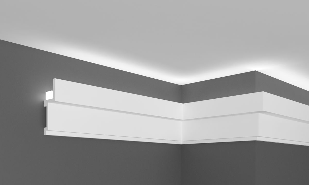 Карниз полімерний для LED освітлення Grand Decor KH 915