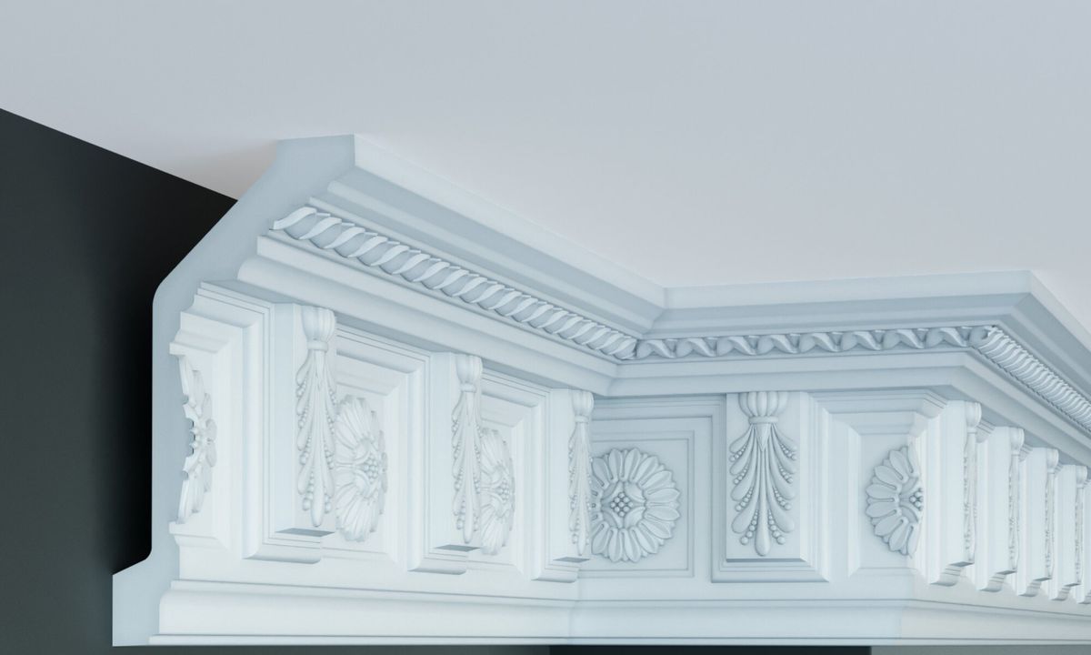 Карниз полиуретановый с орнаментом Gaudi Decor C 101