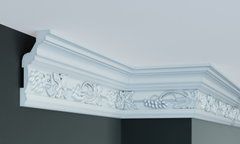 Карниз поліуретановий з орнаментом Gaudi Decor C 1012