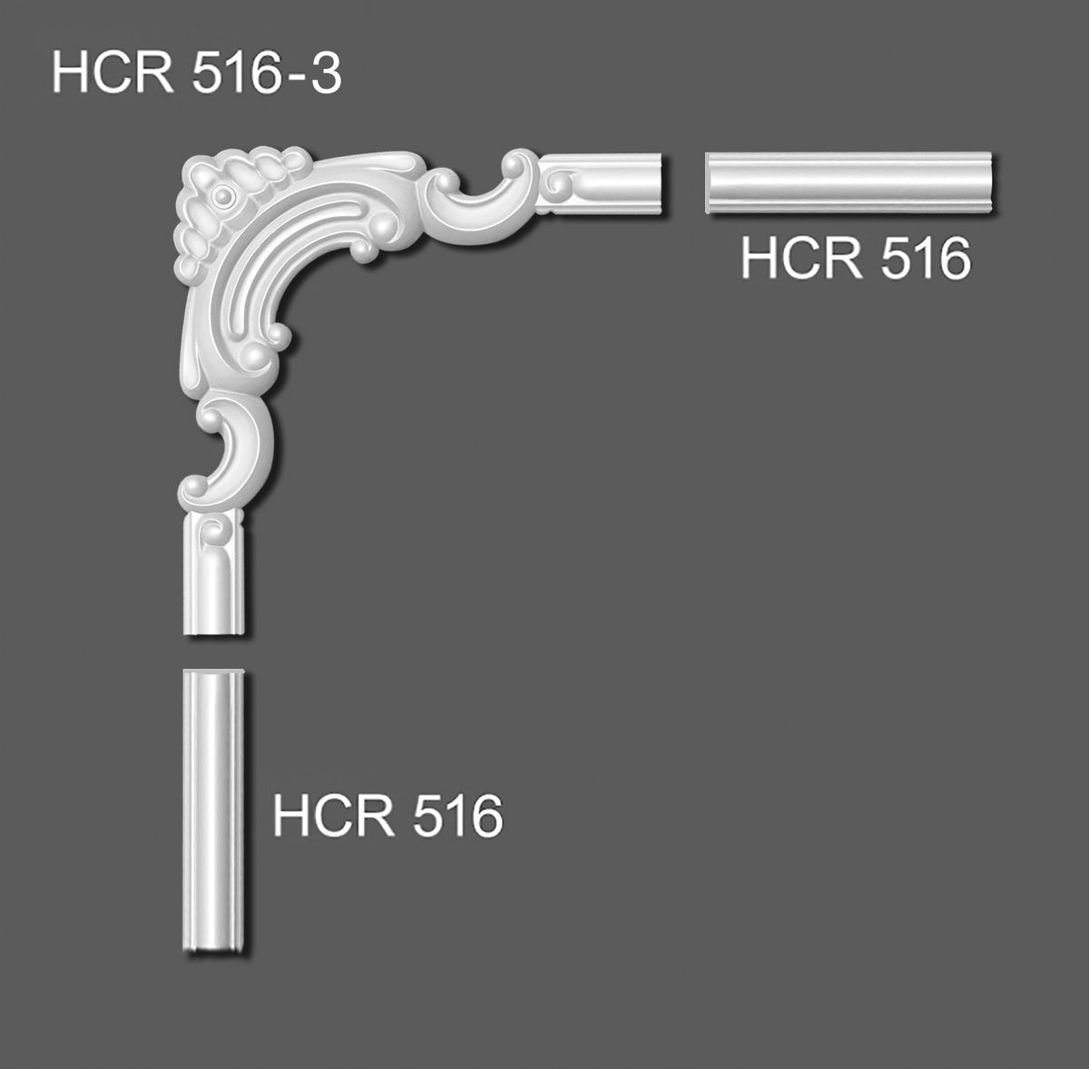 Угловой элемент полиуретановый Grand Decor HCR 516-3
