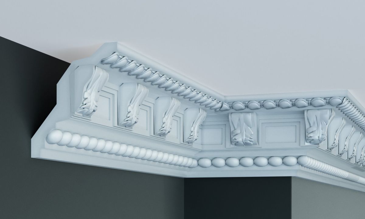 Карниз поліуретановий з орнаментом Gaudi Decor C 159
