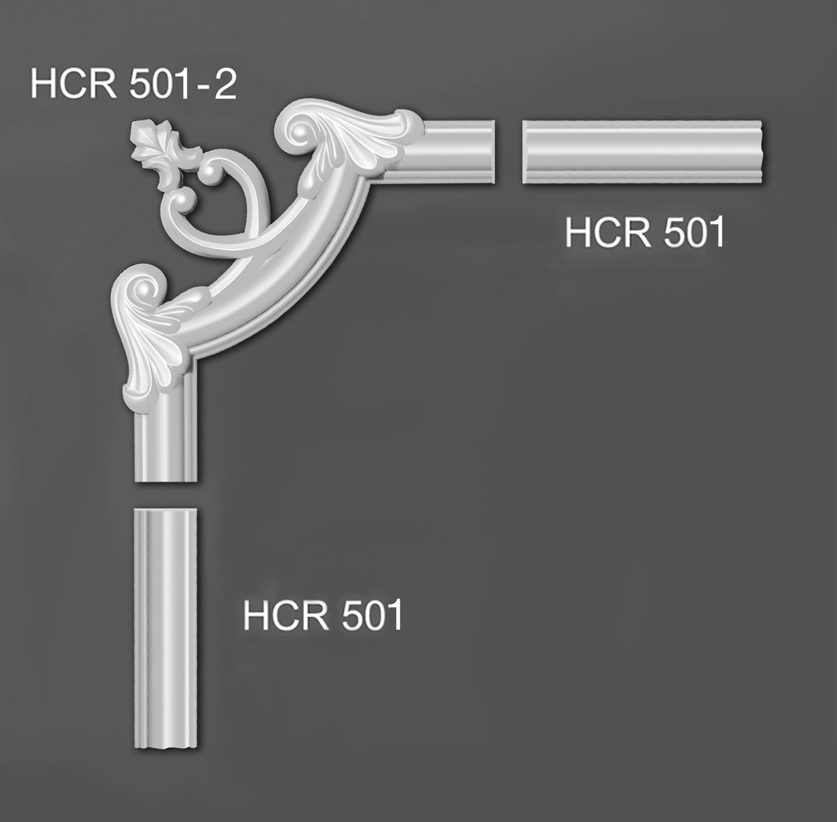 Угловой элемент полиуретановый Grand Decor HCR 501-2