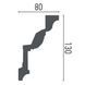 Карниз полиуретановый с орнаментом Gaudi Decor C 260