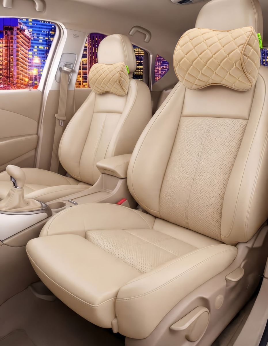 Автомобильный подголовник Comfort Trip AMF 001-8 250x200x100 из экокожи бежевый
