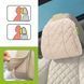 Автомобільний підголівник Comfort Trip AMF 004-6 225х245х60 з екошкіри бежевий з перфорацією